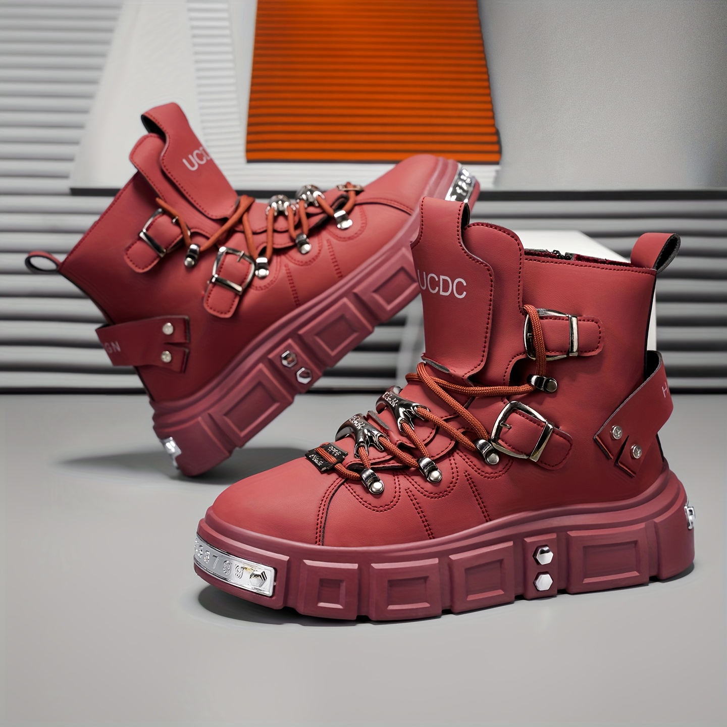 mens goth boots sold on Temu United States display picture 3