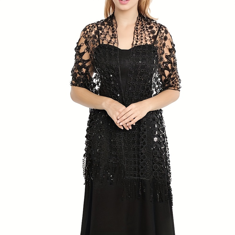 women 1920s sequins evening dresses shawls wraps bride - Temu Mauritius