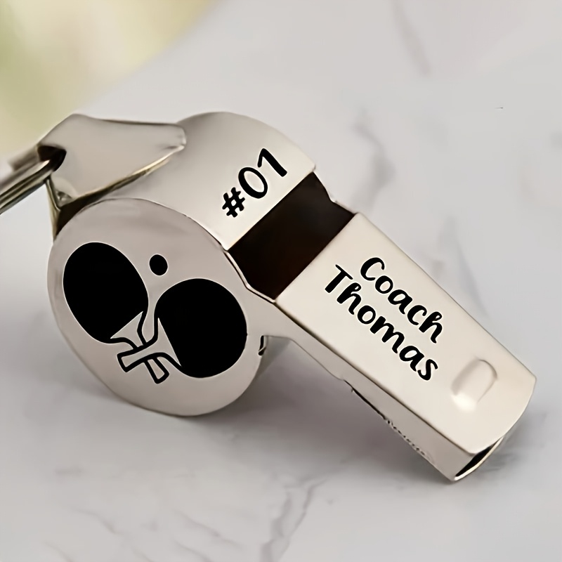 TEMU 1pc Custom Engraved Whistle | Personalized Metal /teacher Gift, Multiple Designs , Ideal For Teachers' Day
