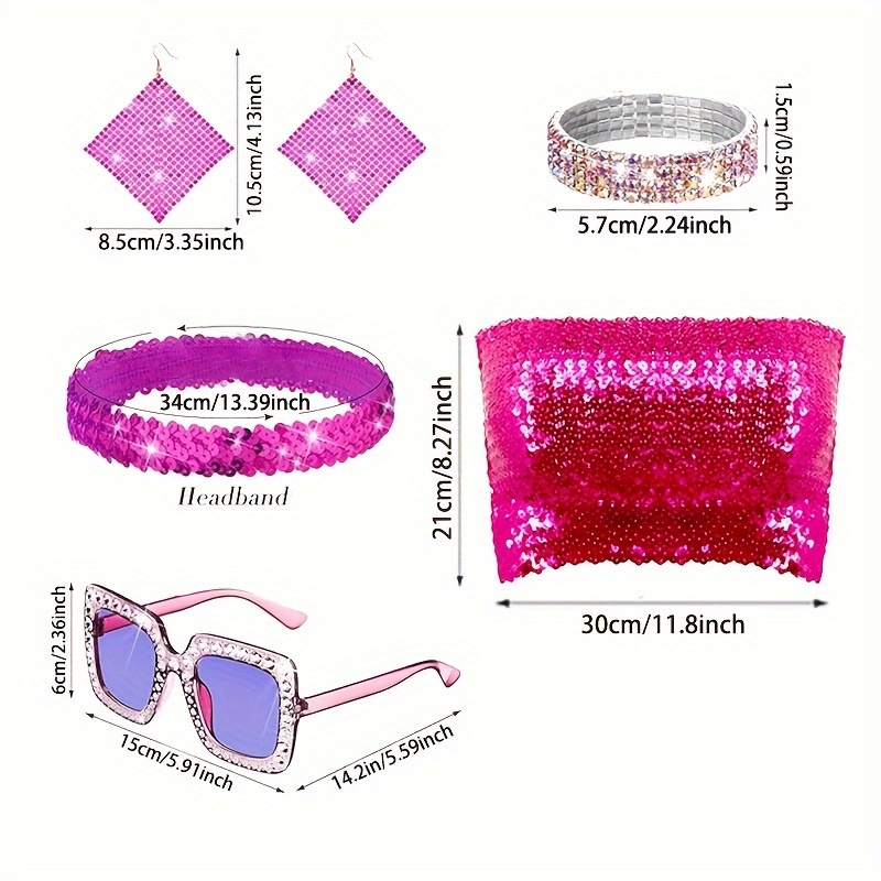 Deguisement Annee 80 Accessoires Fête Années 80 QHFlashbuy - Lot 8 Colliers & Bracelets Néon Bracelets Néon Fête