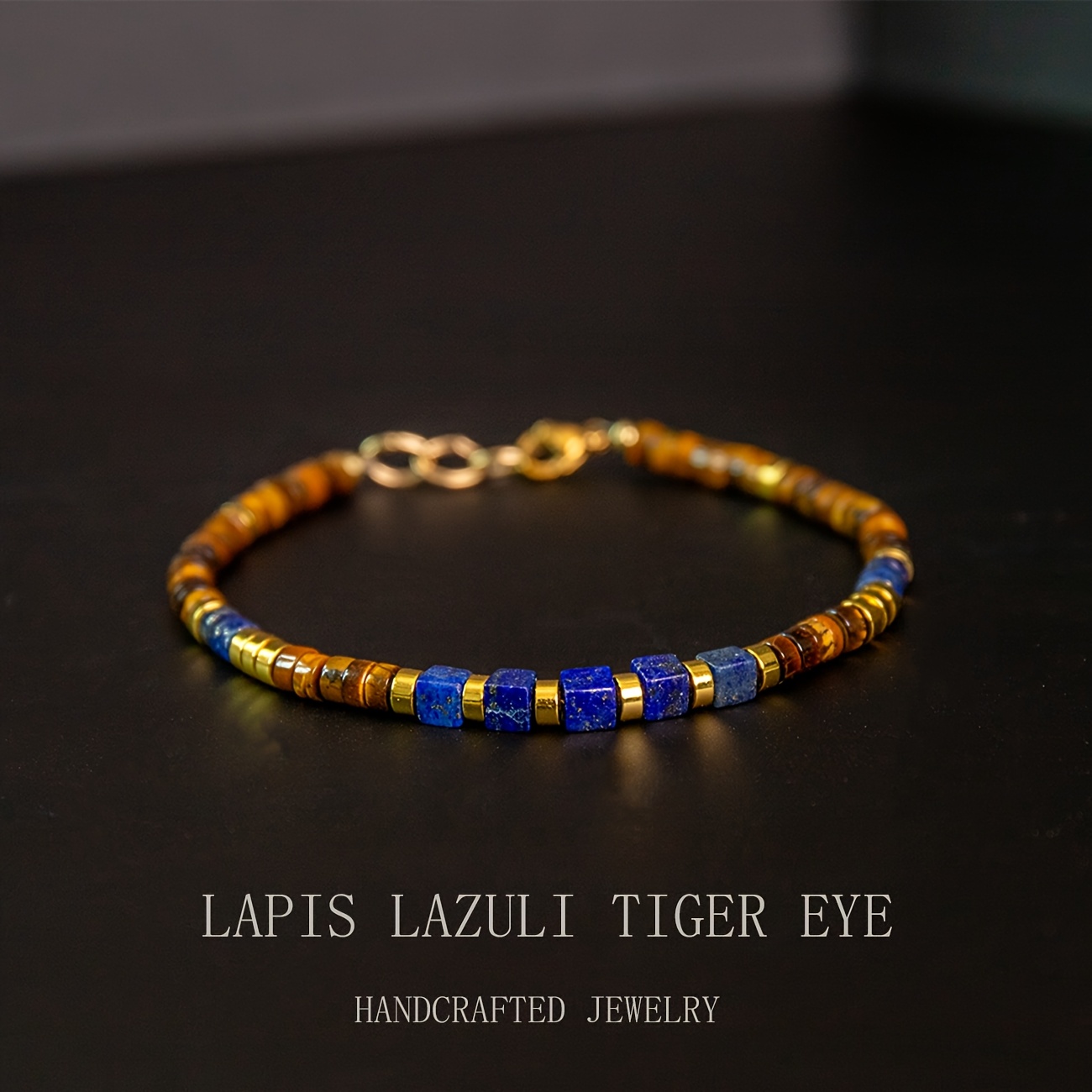 E-shop -Würfel und Tigeraug-Rundperlen Herrenarmband, das Stärke, Mut und Ehrlichkeit symbolisiert, geeignet für Versammlungen, Partys und den .