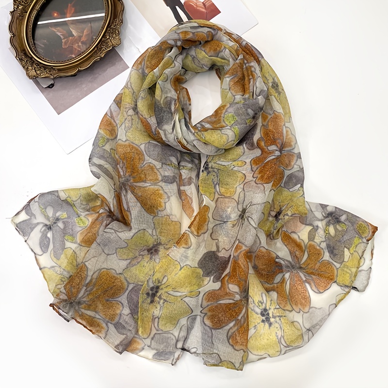 TEMU Scarf | Lightweight, Soft Tones For Street, Travel, And Work, Ideal For Spring/summer, Versatile As Neck Accessory, Hairband, Or Bag Decor
