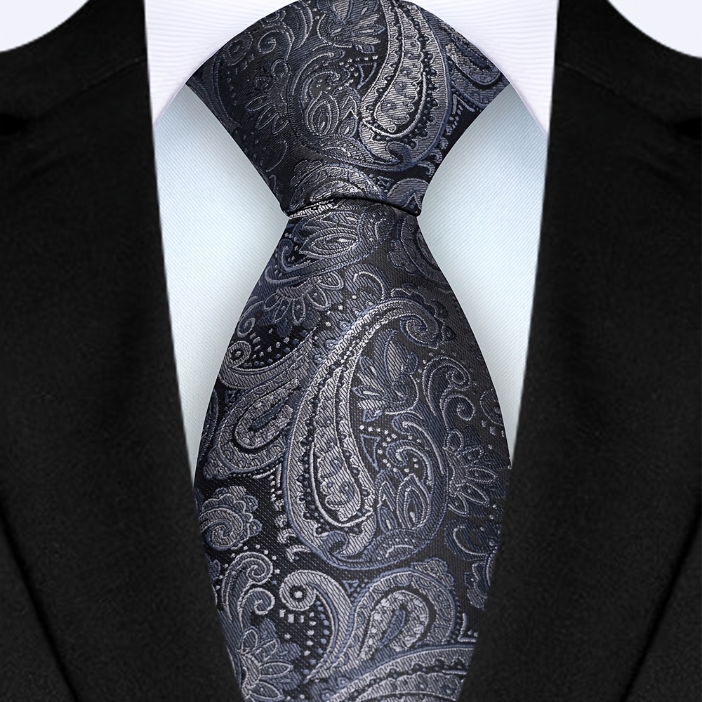 Image of 's 8 Cm Paisley Tie, High-quality, Classic And Stylish For Weddings, Parties, , And Business Events