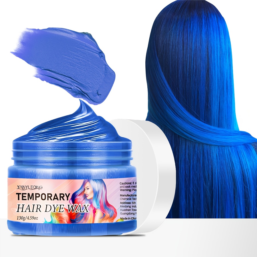 TEMU 130g Temporary Hair Dye, Hair Dye, Suitable For Temporary Party , Hair Styling, Dyeing, Hair Wax, Hair Colors, Quick Hair Dye, A Must-have For Halloween
