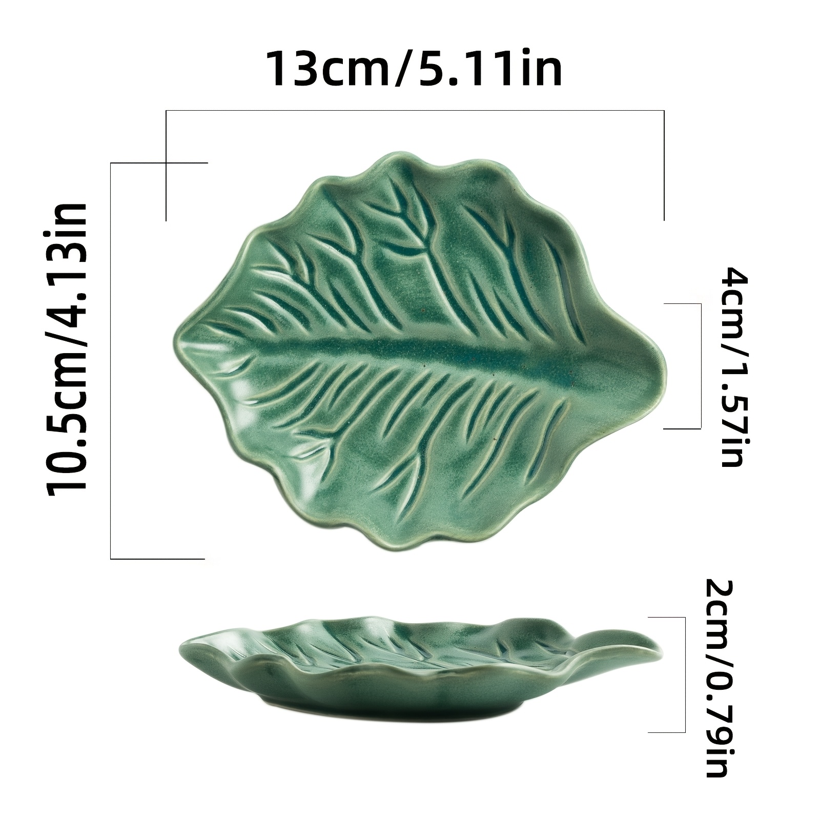 TEMU 1 Ceramic Leaf-shaped Spoon Rest, Kitchen Storage Spoon Holder, Spatula And Ladle Long-handle Holder, Rice Spoon And Soup Ladle Storage Tray,