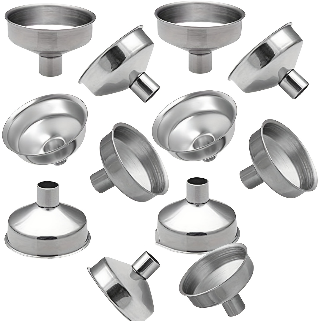 TEMU 1.25 Inch (approximately 3.2 Cm) Stainless Steel Mini Funnel, Suitable For Miniature Bottles, Essential Oils, Lipstick, Cooking Spice Liquids,