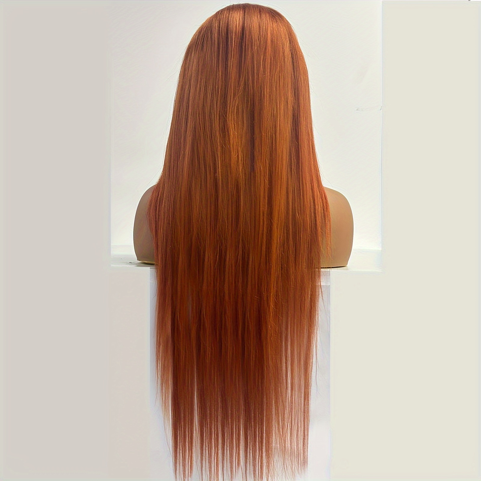 250% 13x4 Orange Human Hair Wig Ladies' Role Play Wig Orange - Temu ...