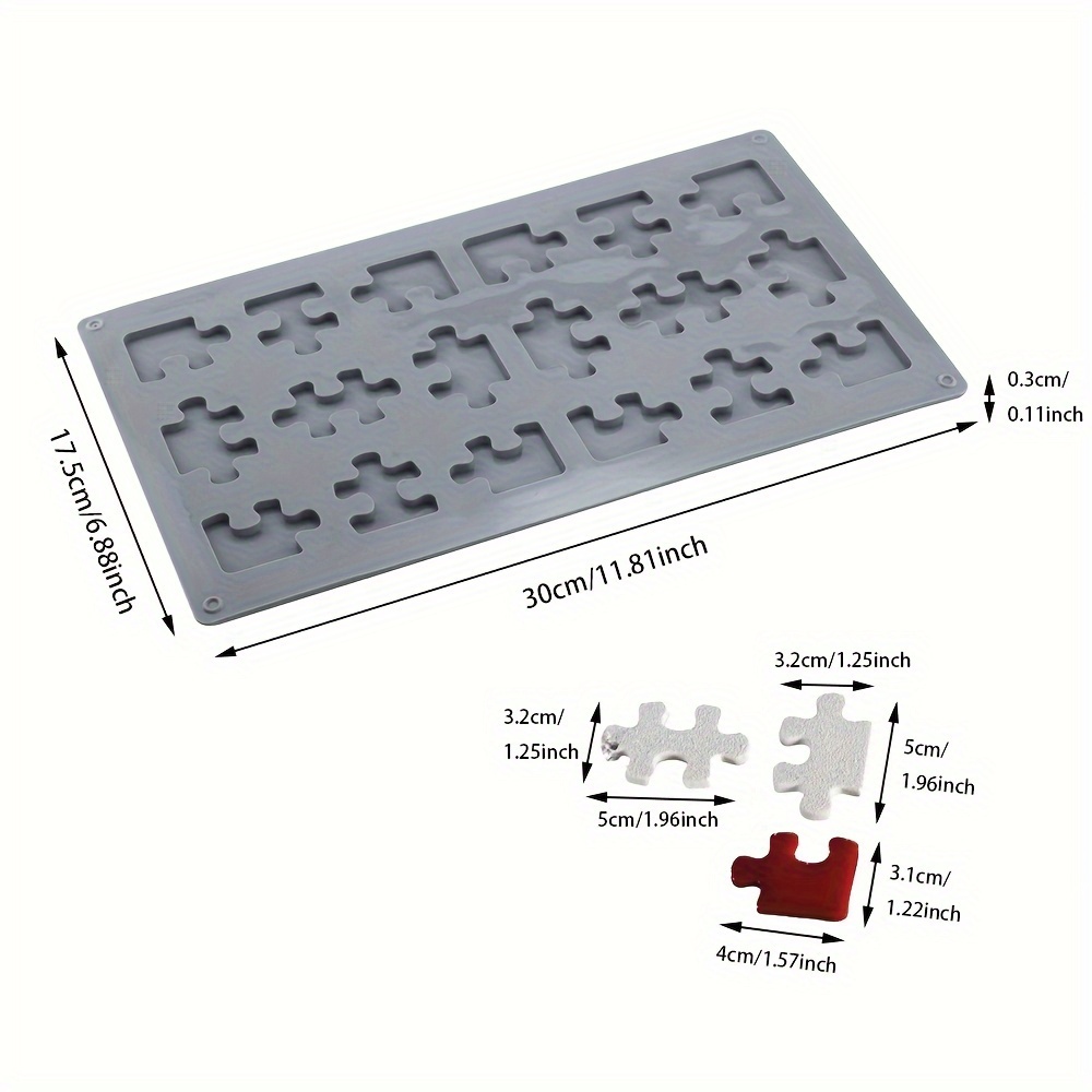 1pc puzzle shaped silicone mold for baking suitable for chocolate mousse cake decoration crispy plating   molds