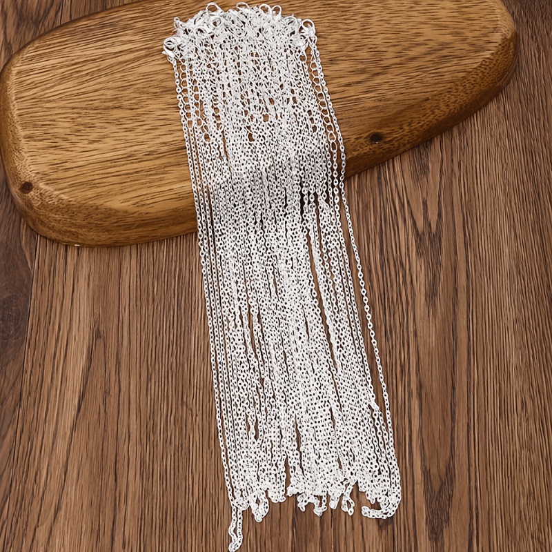 TEMU 12pcs Fashionable O-chain Necklaces, Adjustable Size And 5cm Extended Tail Chain - Jewelry Additions, Suitable For Men And Women, Parties, And