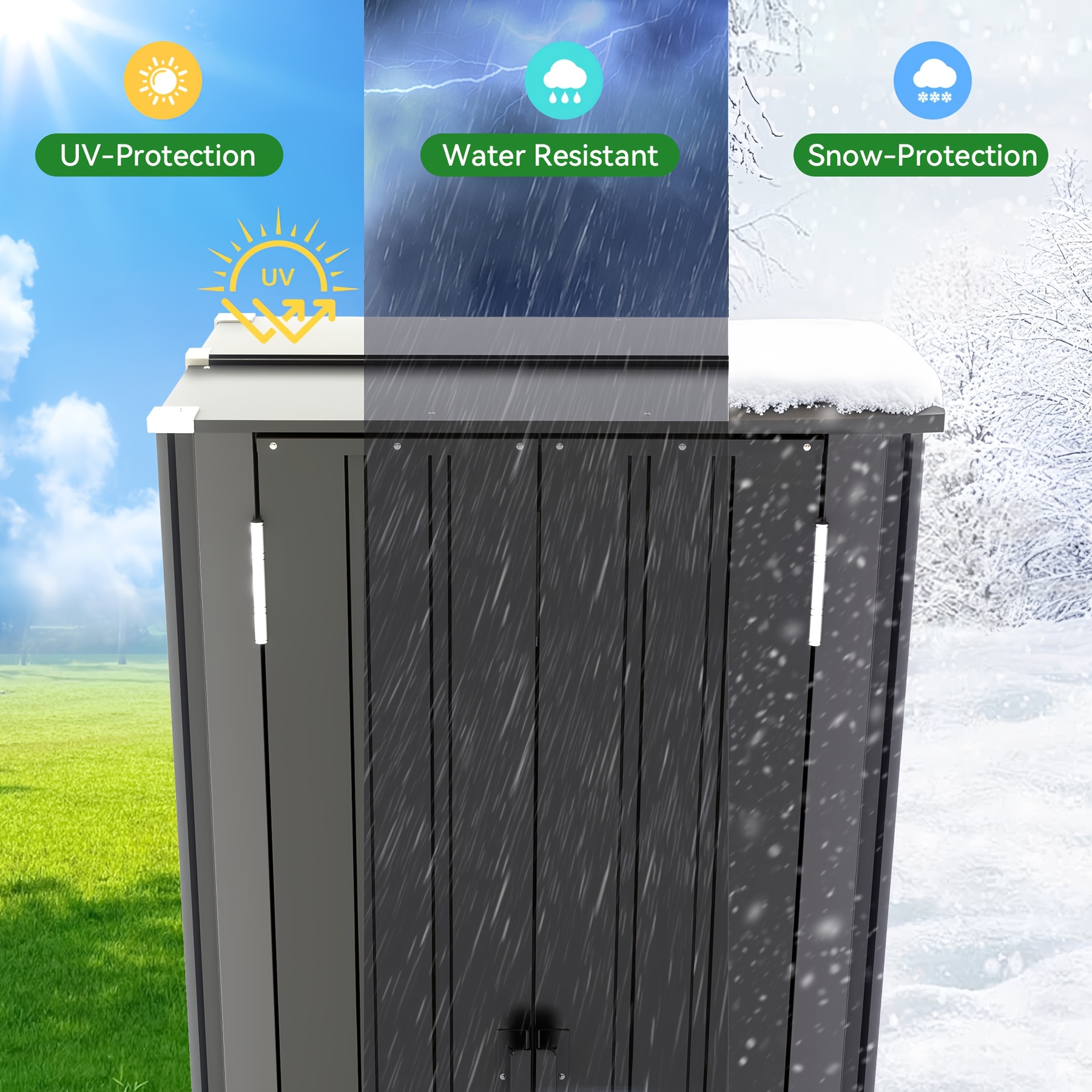 Self-Designed 28Cuft and 22Cuft Iron High-Low Cabinet