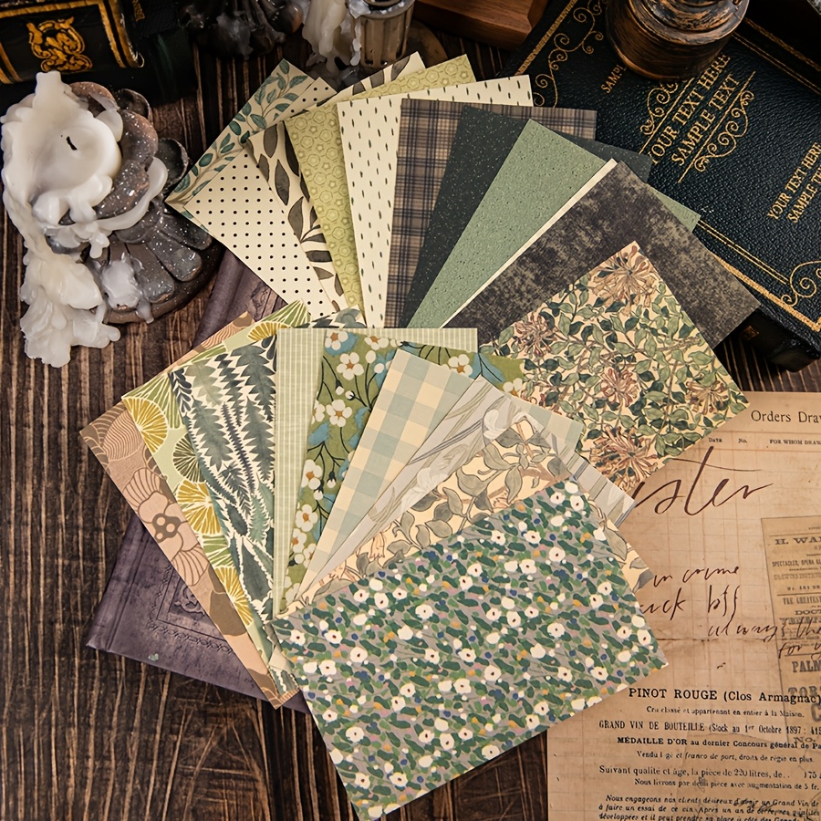 

Vintage-inspired 60-sheet Kit - Ideal For Diy Albums, Planner Journaling & Crafts - Colors With Theme, Literary,