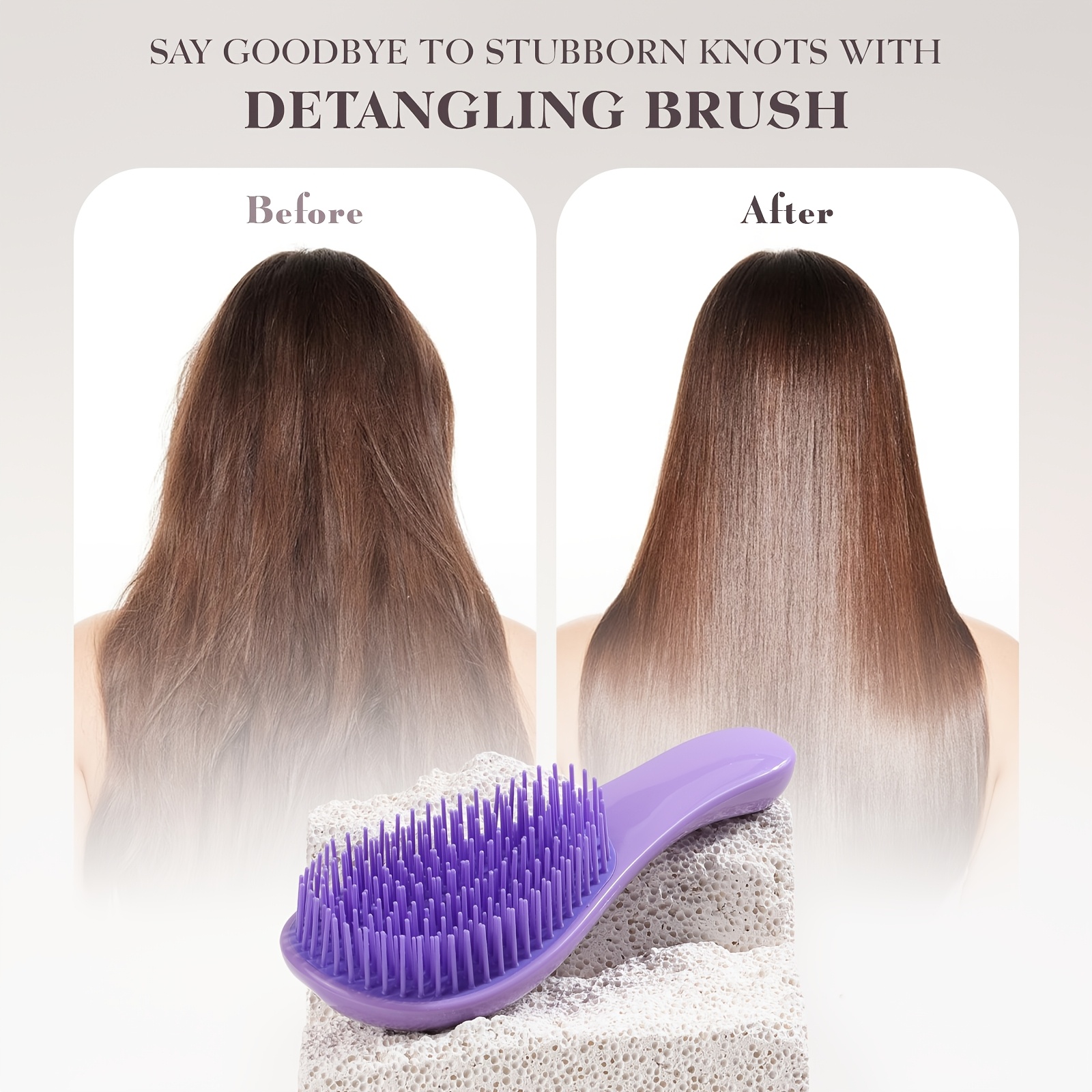 Detangling Hair Brush with Soft Flexible Bristles
