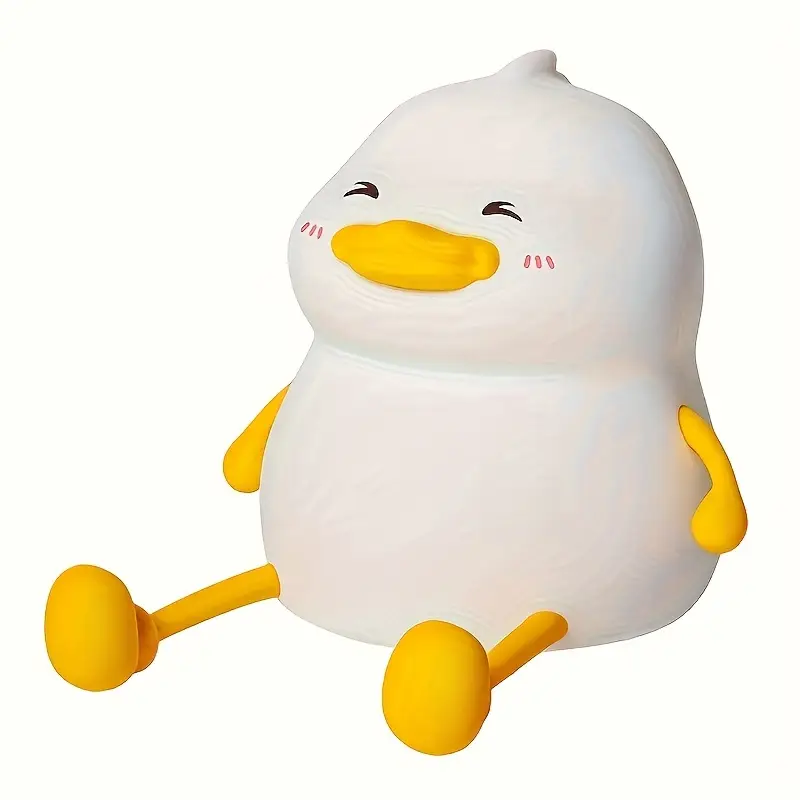 adorable fatty duck tap lamp usb rechargeable adjustable brightness night light with cute cartoon glow for bedroom decor creative birthday gift for home office duck decor design durable plastic Product details 2