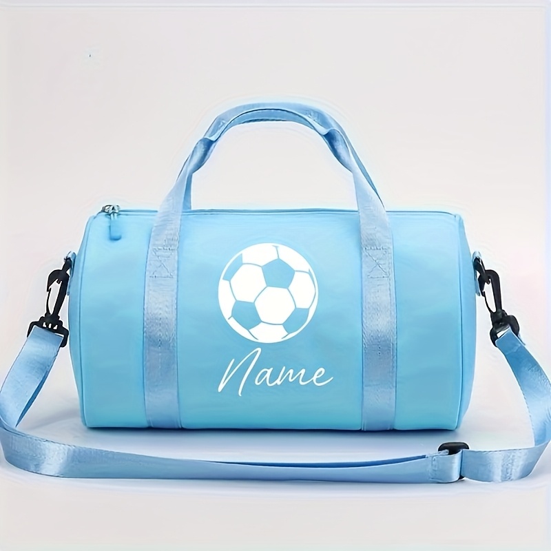 TEMU 1 Customizable Letter Fashion Storage Bag, A Simple Large-capacity Soccer Print Tote Bag, Suitable For Gym, Soccer, Volleyball, , Etc.