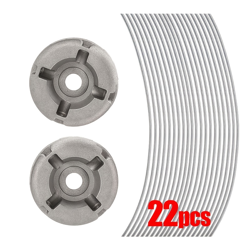 Image of 22pcs, Fuel-efficient Aluminum Alloy Grass Trimmer Heads With Universal Nylon Steel Wire Replacement For Lawn Mowers