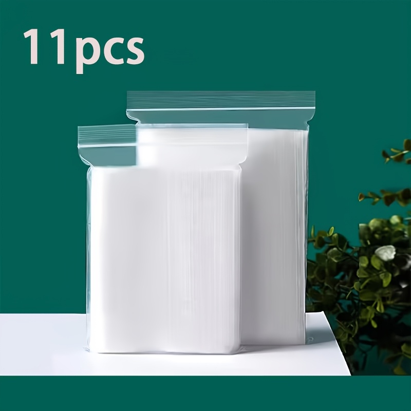 TEMU 11pcs Large Transparent Clothing/blanket Storage Bags, Pe Bags, Clear Plastic Bags, Durable And Versatile For Organizing Clothes, Shoes, Bags,