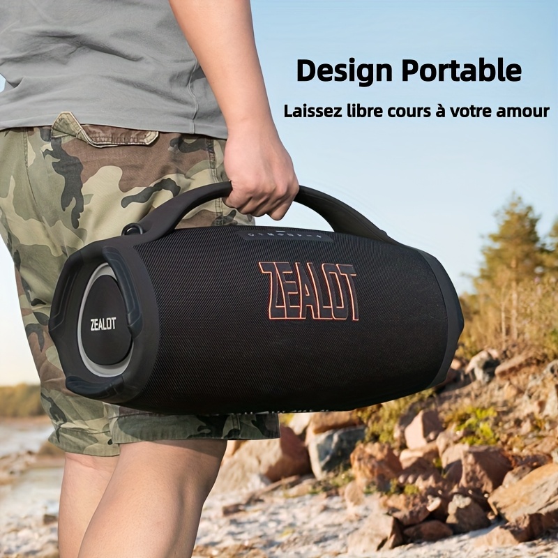 photo de l'article enceinte   fil   s98 160w,    , son surround 3d, avec éclairage rvb, jusquà 8 heures dautonomie, mode égaliseur pour   expériences sonores différentes, compatible avec téléphones portables,  , ordinateurs et téléviseurs. sd/usb/aux, fonction dappairage double en série