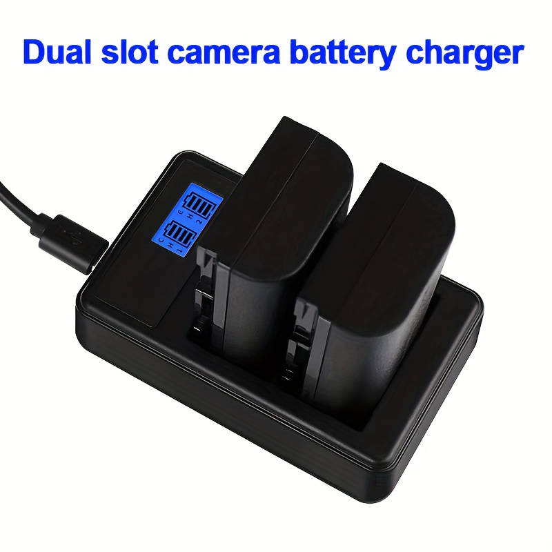 lp e6 dual slot camera battery charger lcd display Temu Greece