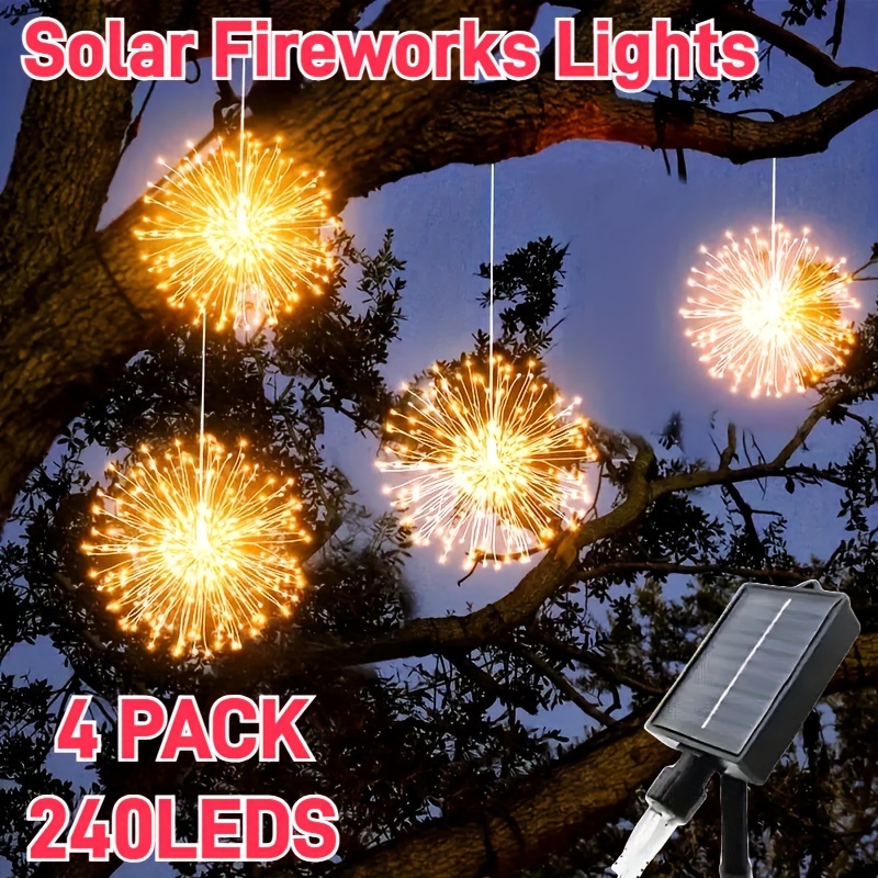 

[ ] 4pcs Amill Fireworks Pendant - Led , 8 , Copper String, For , , , , , - Battery, Non-detachable, For , For Decor / & , Enthusiasts