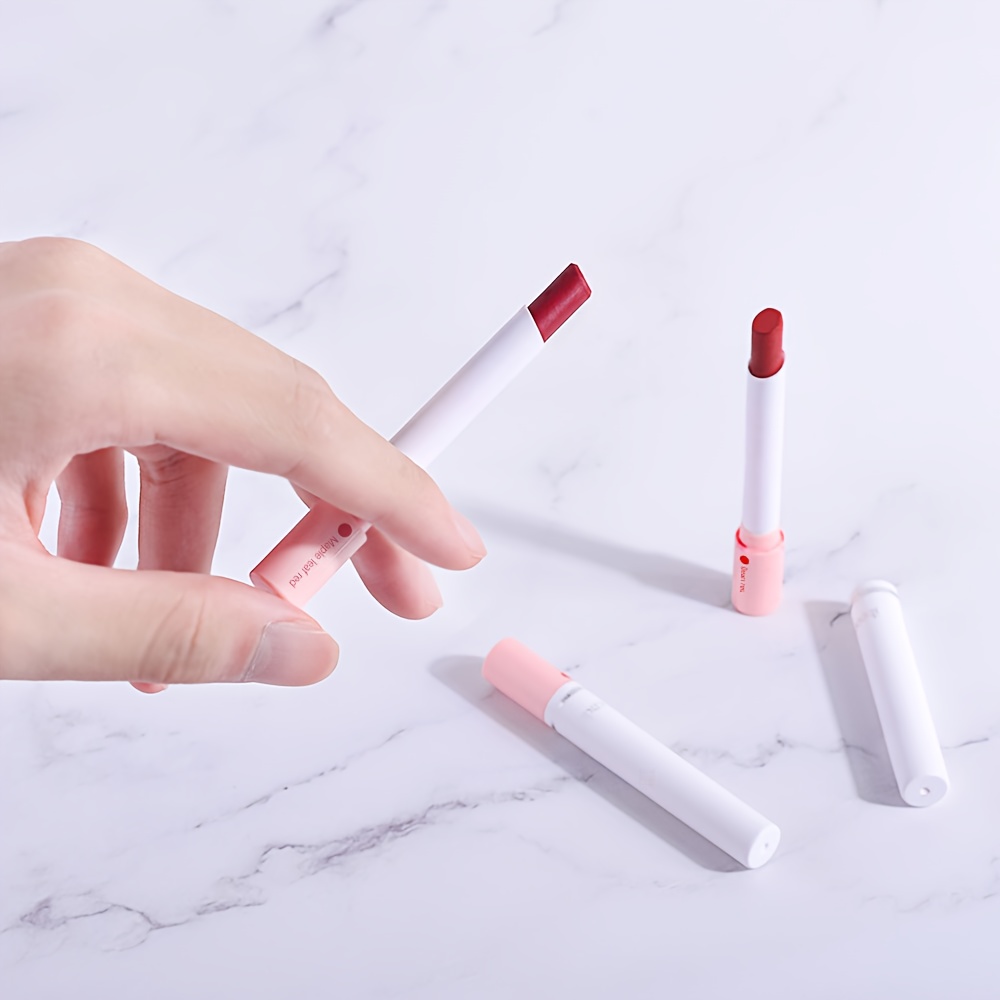 8pcs lakerain matte lipsticks   design 2 boxes containing 4 lipsticks each high   matte end effortless application valentines day and birthday gift Product details 7