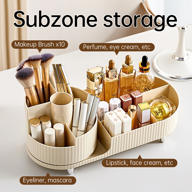 inner bag storage bag desktop   degree rotatable desktop storage box makeup organizer makeup tool storage box large capacity makeup storage basket   care compartments 2 in 1 bathroom vanity display cabinet suitable for bedroom vanity bathroom and living room desk organization details 2