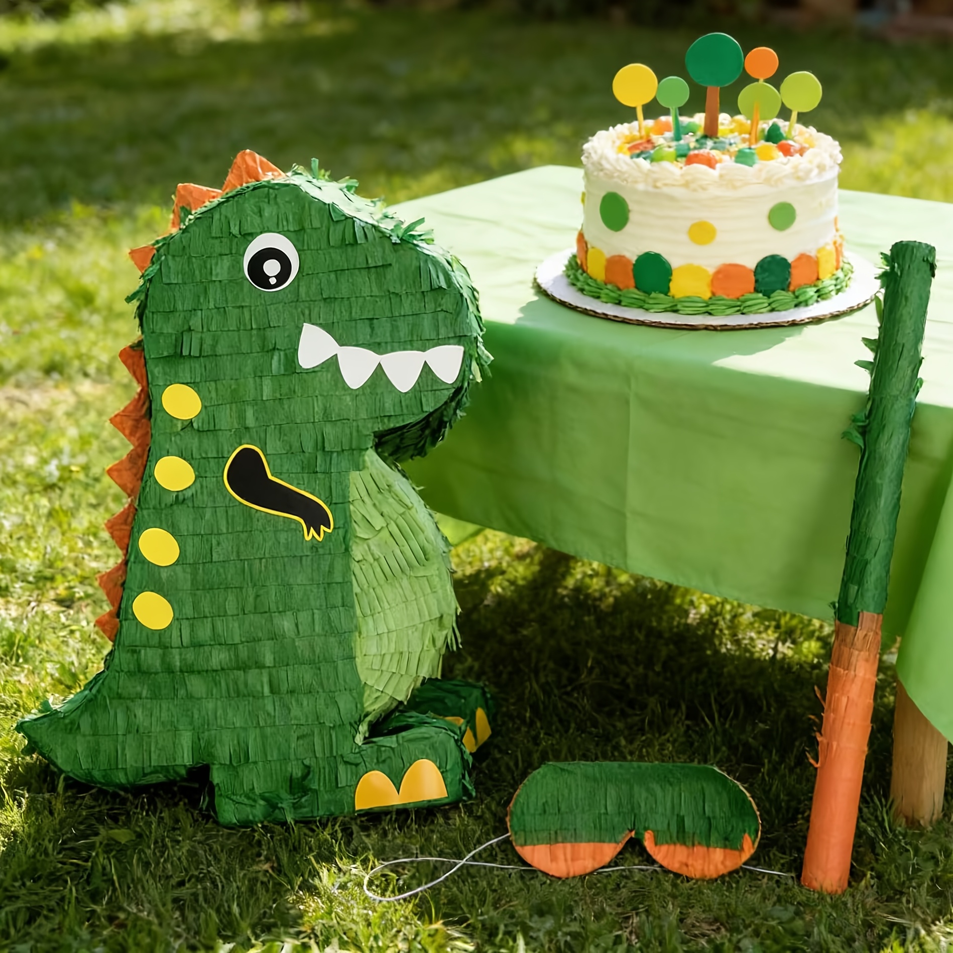 1set box dinosaur pinata with a blindfold and bat bundle   birthday partiesanimal themedecorationsgift s decorations party favors for birthday anniversary celebration decoration dino theme party   de mayo   supplies