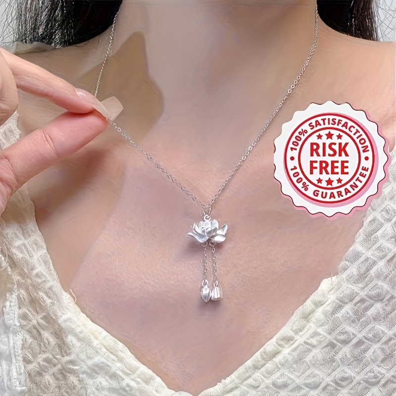 E-shop Lotus-Halskette im modischen, schlichten, ethnischen romantischen Stil – für den festliche Anlässe