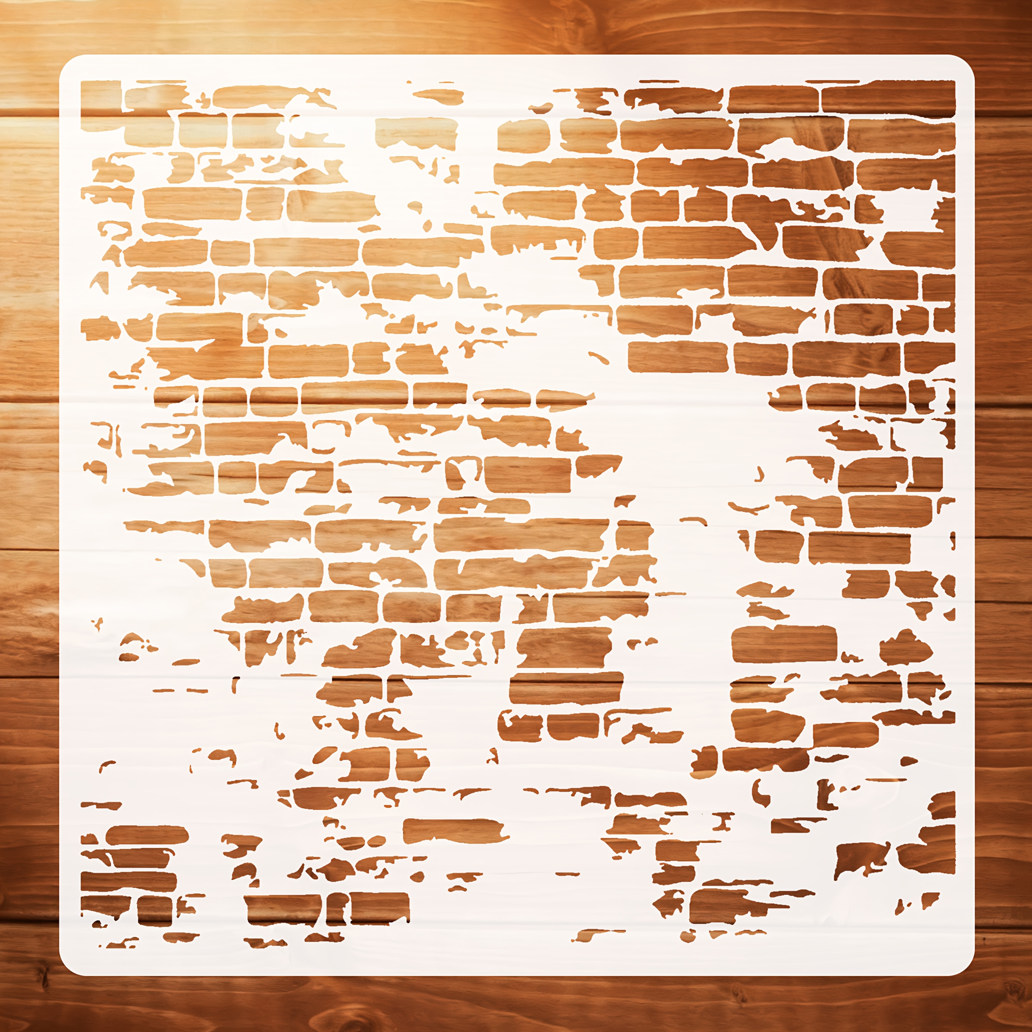 TEMU Grand pochoir mural vintage lavable et réutilisable pour carrelage, adapté au bricolage, multi- pour murs, meubles, scrapbooking, convient pour