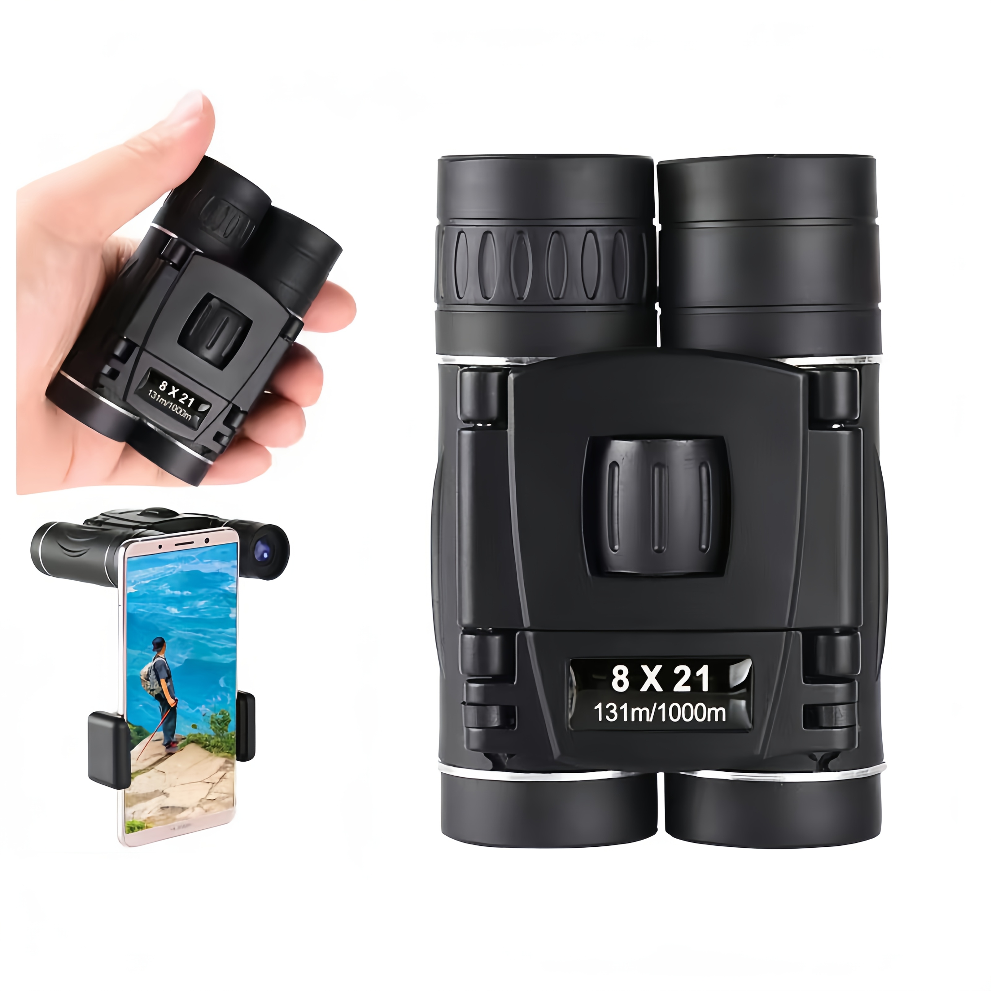 TEMU 8x21 Mini Pocket Binoculars Small Compact Lightweight Binoculars For Concert Theater Opera Folding Binoculars W/ Fully Coated Lens For Travel