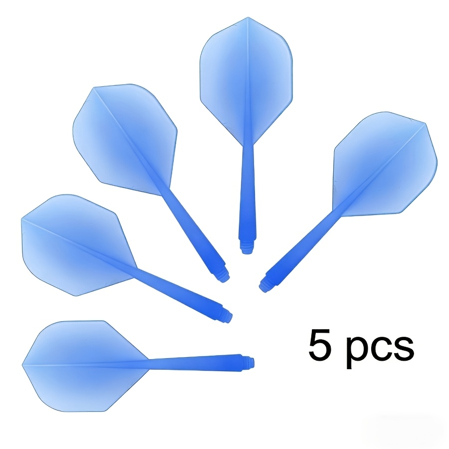 E-shop 5er-Packung Dartschirmflügel aus einem Stück - Hochtransparente Dartschirmflügel - Präzisionsgeformt - Schwarz/Blau/Lila/Weiß - Geeignet für
