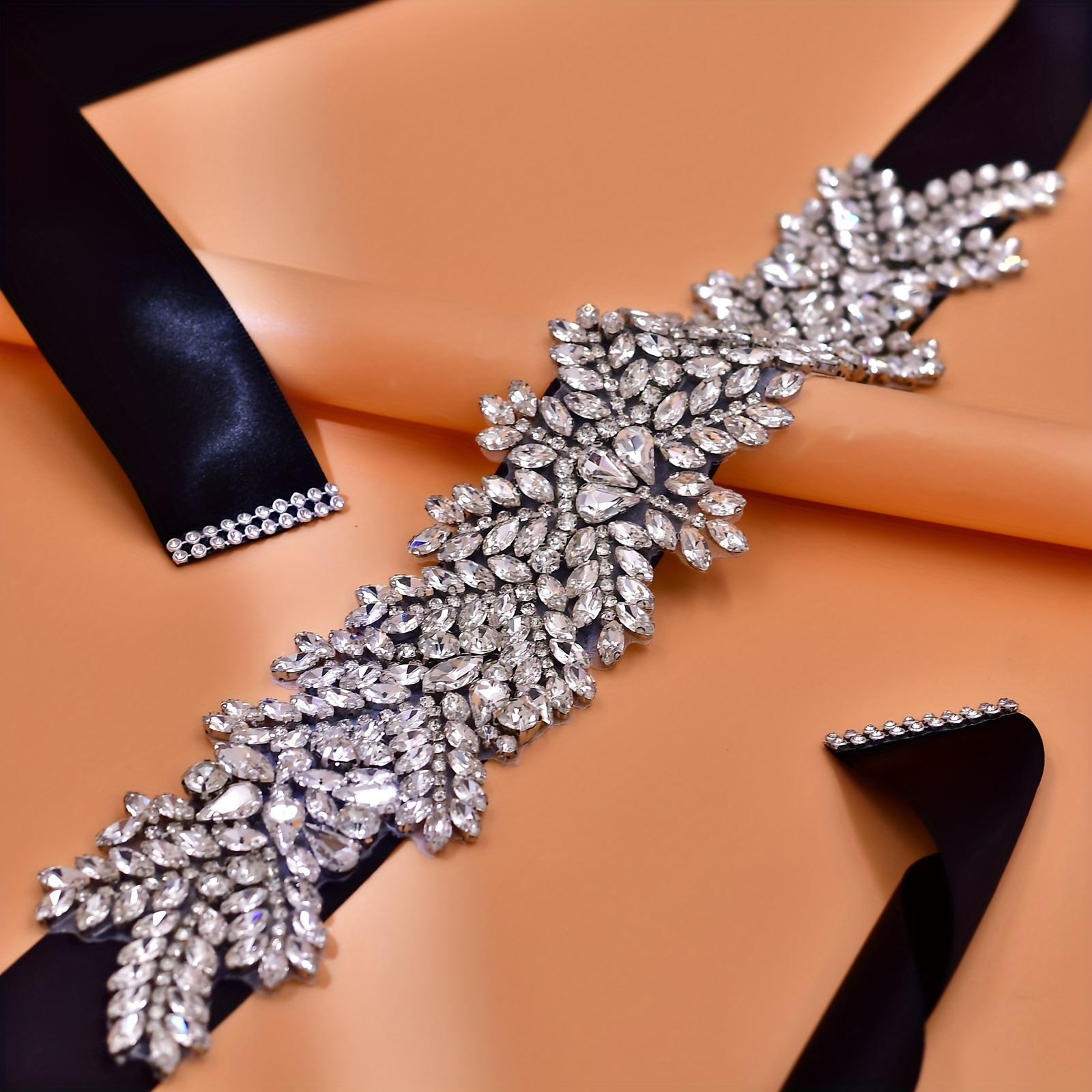 роскошный барочный ручной работы свадебный пояс элегантная широкая талия для свадебных платьев официальных нарядов вечеринок подарков на день рождения детали 6