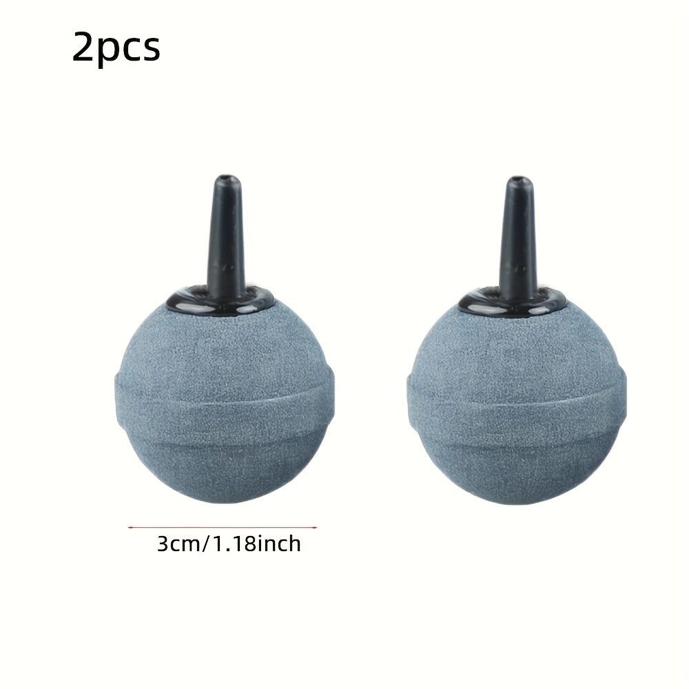 TEMU 2 Piezas de Piedra de Aire para Acuario de 2cm/2.5cm/3cm/4cm/5cm, Aerador de Oxígeno, Aumento de de Aire, Suministro de Oxígeno para Estanques e