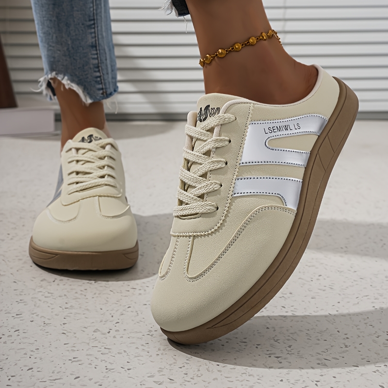 womens fashion mule shoes spring summer new retro backless - Temu