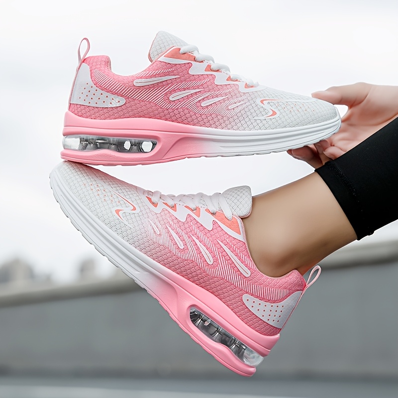 Women's Plus Size Breathable Mesh Casual Sports Shoes, Fashionable Lightweight And Jogging Cushioned Shoes, Suitable For , Women Shoes, Sneakers