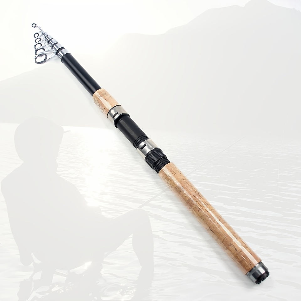 TEMU Canna da pesca portatile a sezione corta 2,1 m, 2,4 m, 2,7 m, 3,0 m, 3,6 m, canna da pesca da mare a prezzo, canna da lancio in stile per pesca