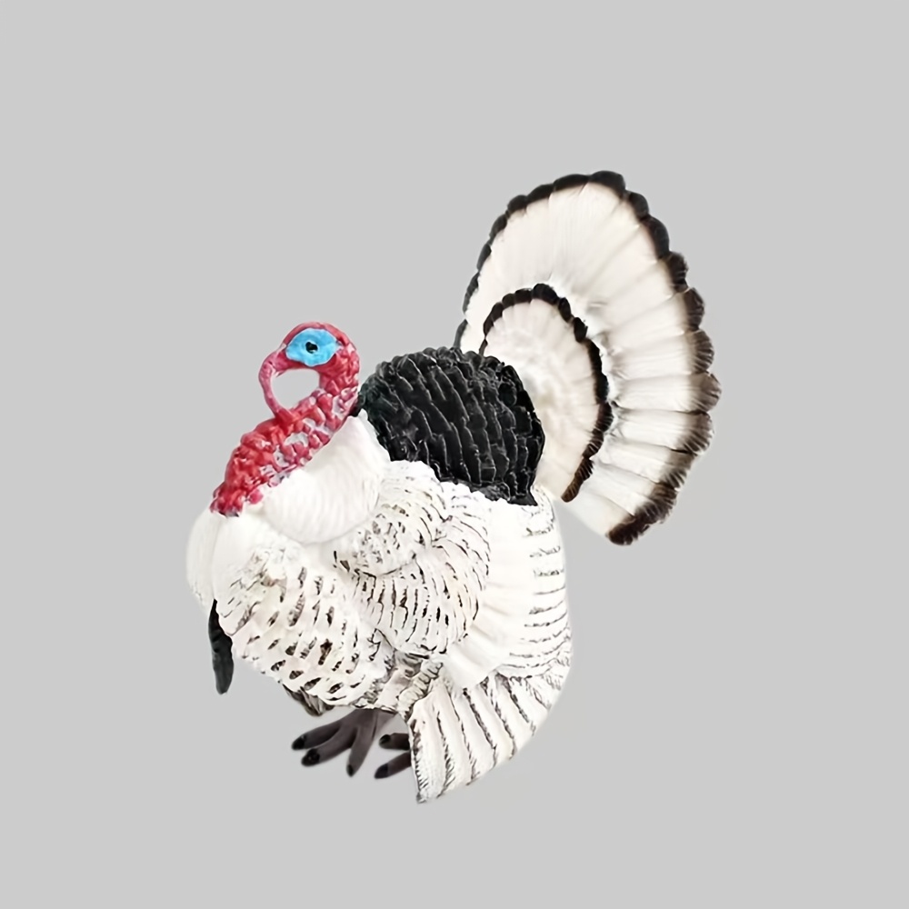 TEMU 1pc Christmas Turkey Figurine - Pvc - Turkey Statue, Display For , No , Decor