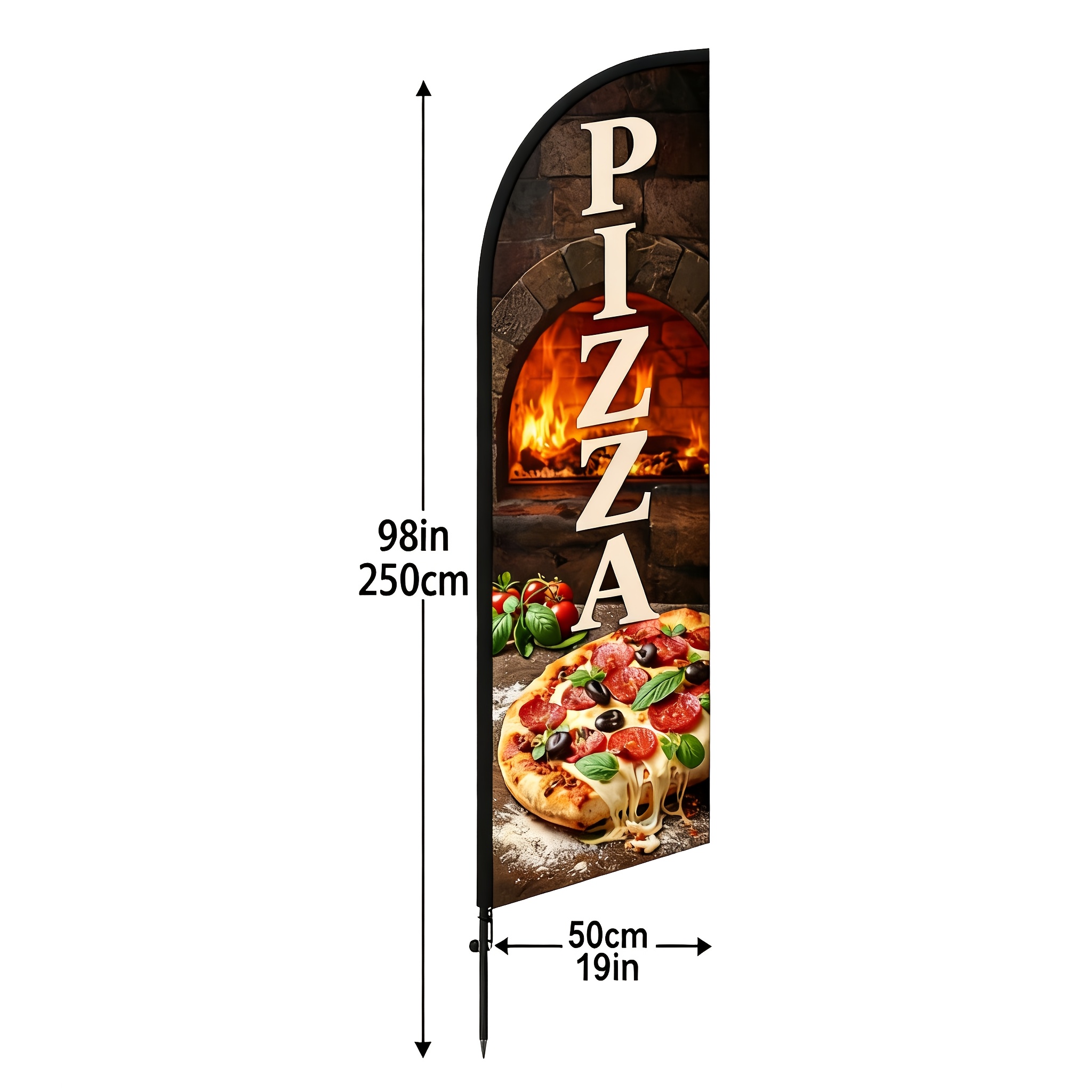 TEMU 1 pièce, Drapeau de plage publicitaire sur le thème de , 6,5 pieds de hauteur, mât non . Fabriqué en , convient aux zones commerciales, à la de