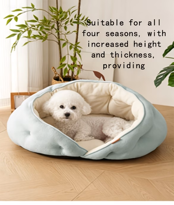 modern cat bed suitable for soft breathable fabric cozy warm bedding for indoor cats small dogs comfortable pet bed for winter use no for decor Product details 1
