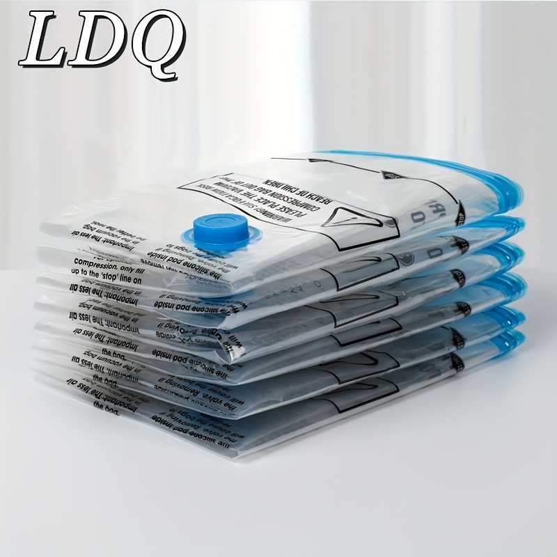 

Ldq 6-piece Jumbo Vacuum Storage Bag Set - Super-sized, Airtight Compression For Clothes & Bedding, Dustproof & Moisture Resistant, Space-saving Organizer