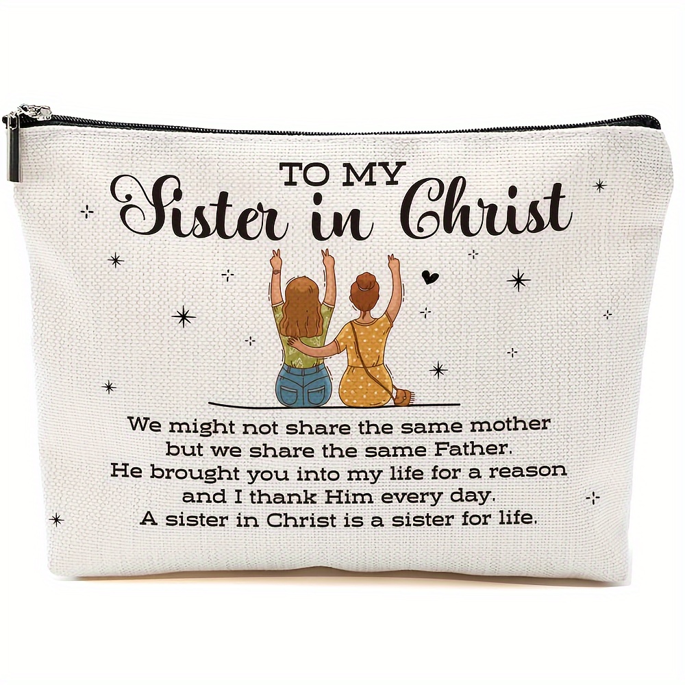 

1pc Inspirational Christian In Makeup Bag - , , Zippered For Women, , - ,