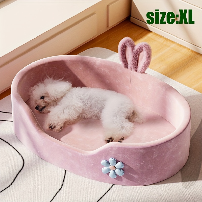 

Pet Kennel For 4 Seasons, Detachable And Washable Mat For Teddy Small Dog Pet, Cat Kennel, Rabbit Shaped Dog Bed