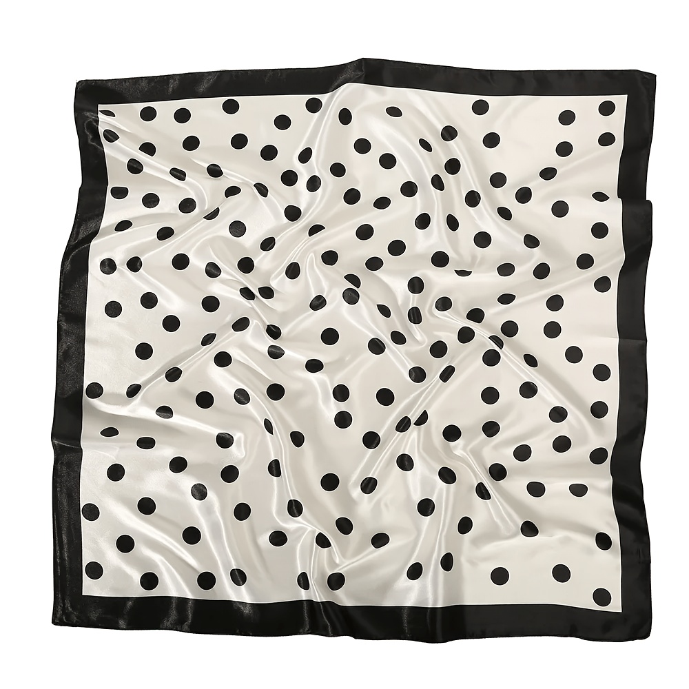 Image of 2026 Dot Scarf For Women A Shawl Neckerchief Female Hair Bands Head Wraps Headband Foulard Satin Hijab Bandana