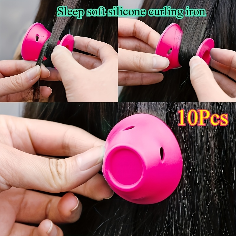 10pcs Soft No-Heat Hair Curlers, Reusable Curling Styling