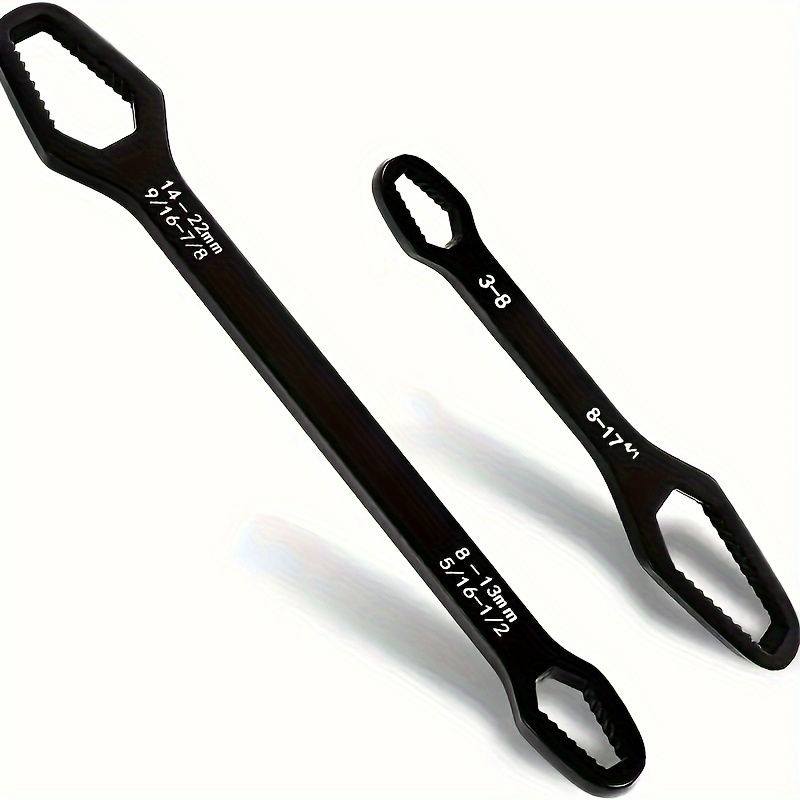 

2pcs Adjustable Torx Wrench Set, 3-17mm & 8-22mm - Durable Steel For Auto Maintenance, Car Factory & Home Repairs