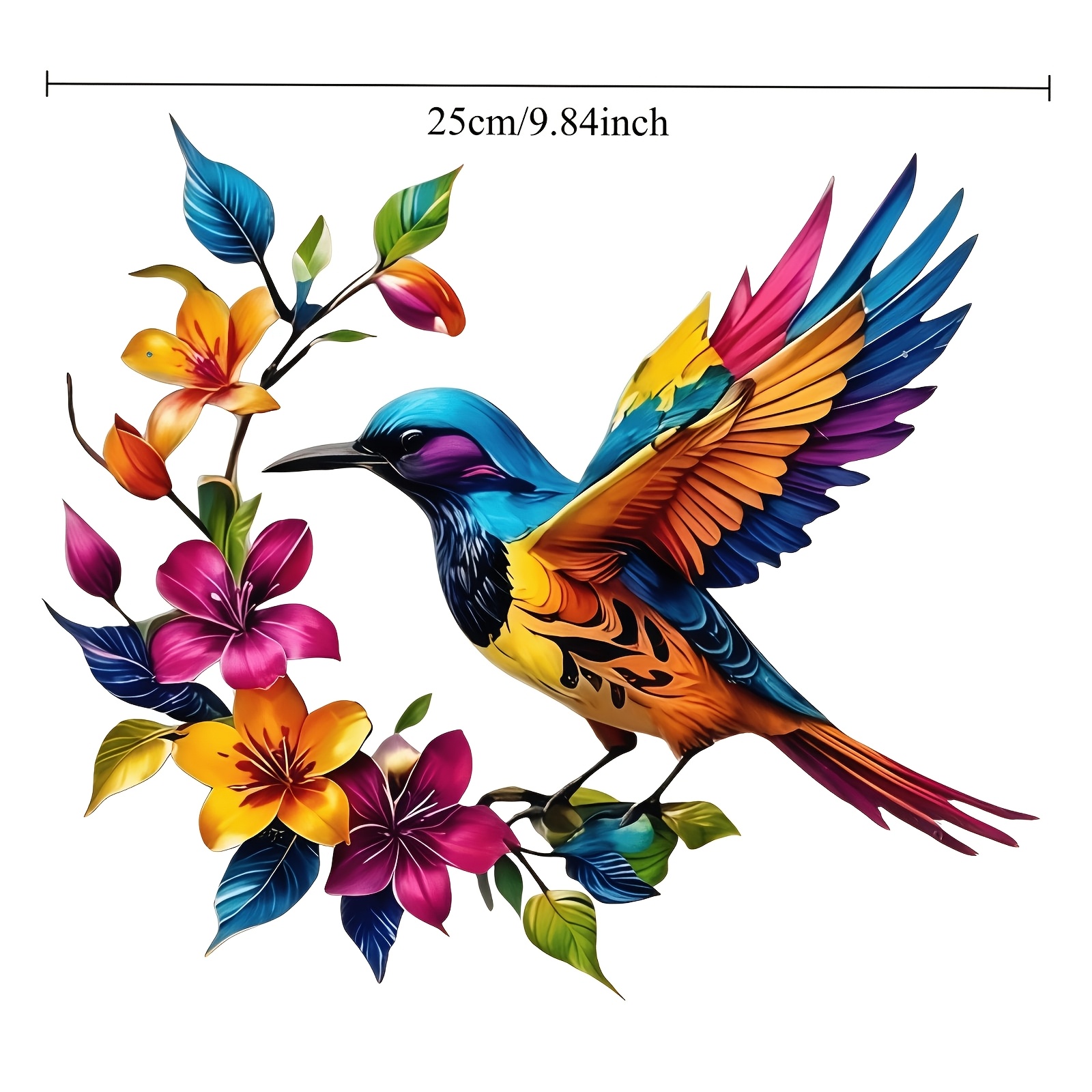 TEMU 【2D Plat】 [2D Plat] 1pc et Art Mural Floral en Métal, Idéal pour Décoration Intérieure, Décoration de Jardin, Décoration de Pièce, Décoration