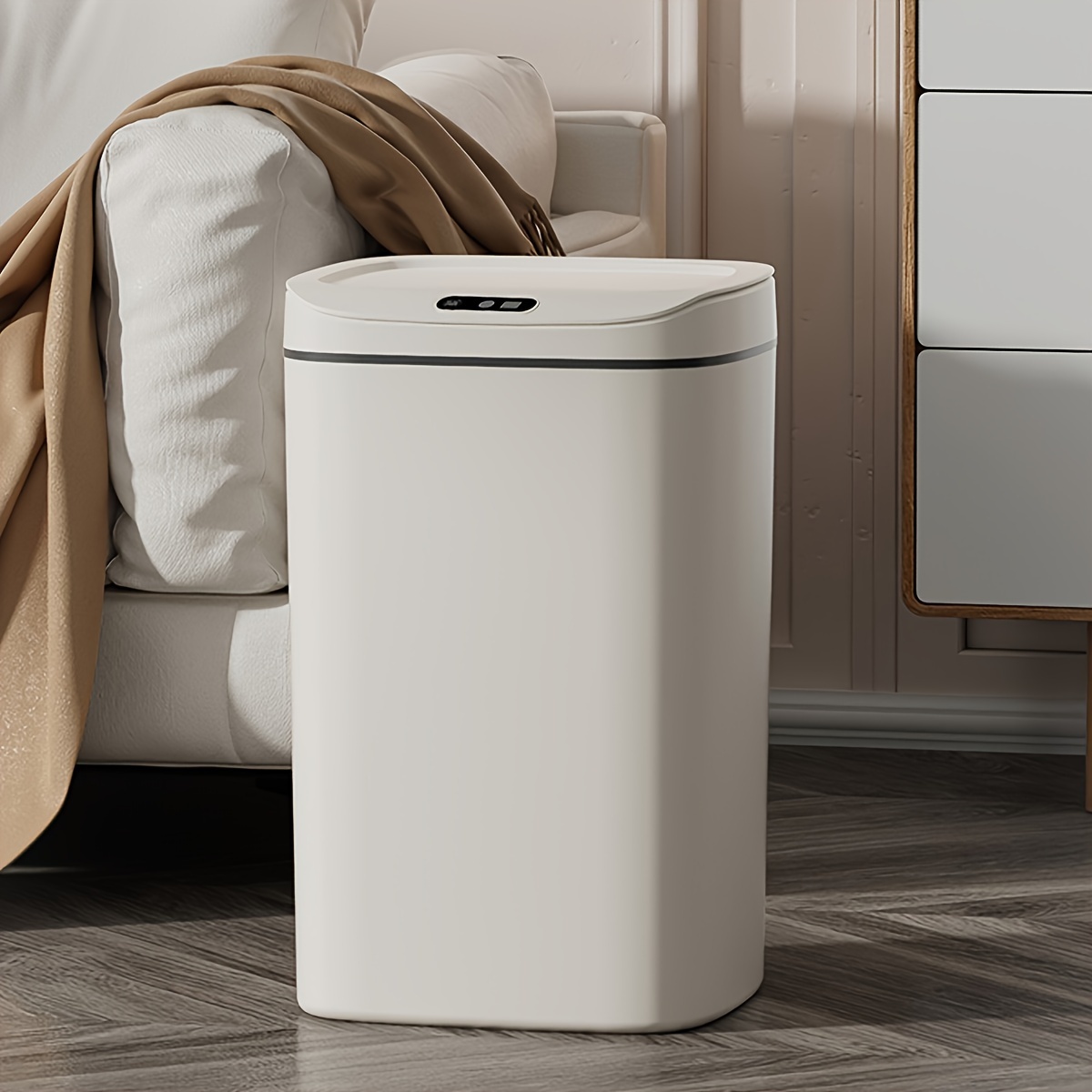 

For Trash Can With Quiet Close - Waterproof & Odor-resistant, Kitchen, Bathroom, Living Room, Office - In 12l/14l/16l