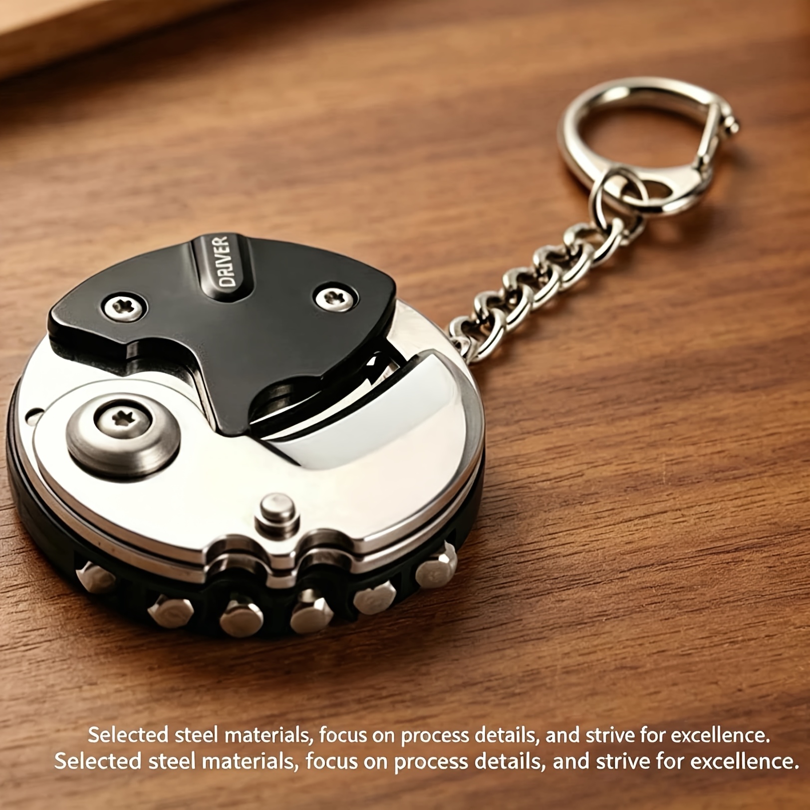 6 in 1 multifunctional coin screwdriver keychain mini portable edc pocket tool compact stainless steel screwdriver set with 6 interchangeable bits   keychain gadget for home office and outdoor repairs