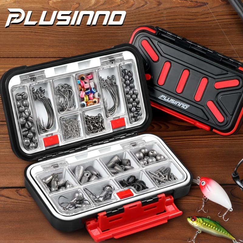 TEMU 264pcs Fishing Accessories Kit, Fishing Tackle Box With Tackle Included, Fishing Accessories Box, Fishing Gear Set Equipment For Bass Trout, Fishing Gifts For Men