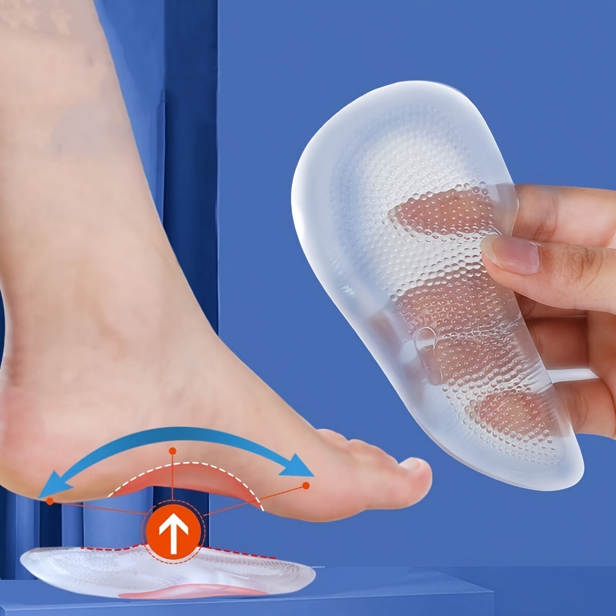 

2 Pieces Of Silicone Foot Pads With Anti-slip Support Gel Foot Pads