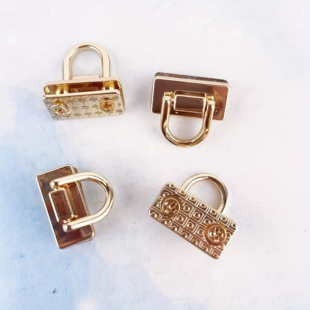 E-shop 4er-Set modische Metall-Seitenbeutel-Haken mit D-Ring, eleganter Handtaschen-Schultergurt-Verbinder, Plug-In-Hardware, ausgestattet mit